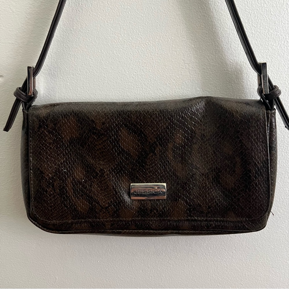 Jessica Brown Leopard-Print Shoulder Bag